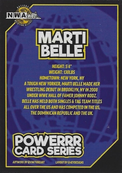Marti Belle trading card PW Catalog