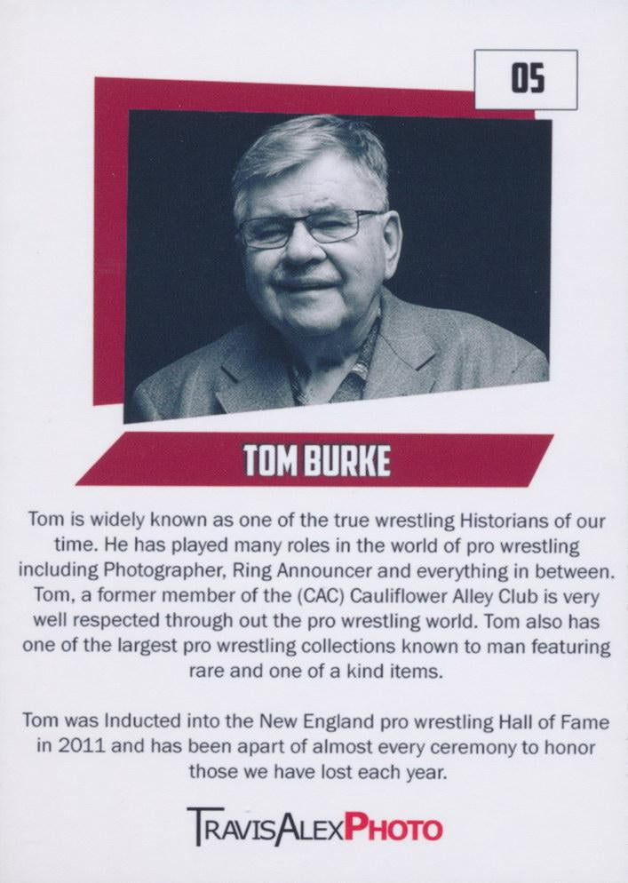 TOM Burke trading card PW Catalog