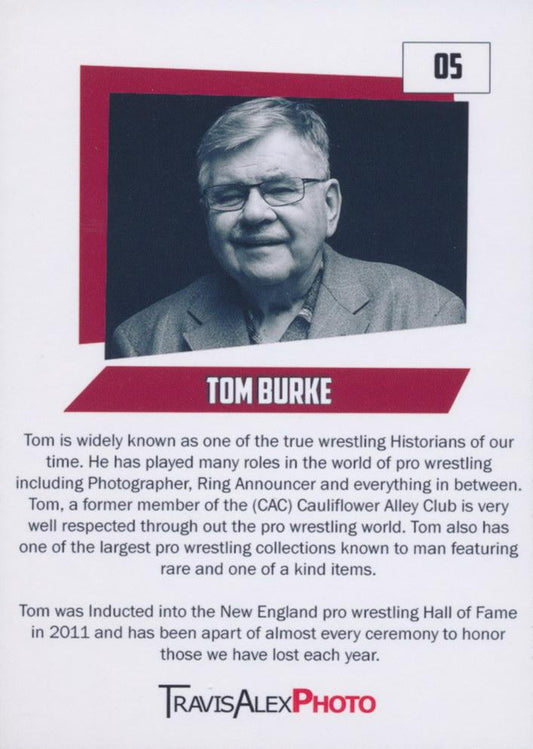 TOM Burke trading card PW Catalog