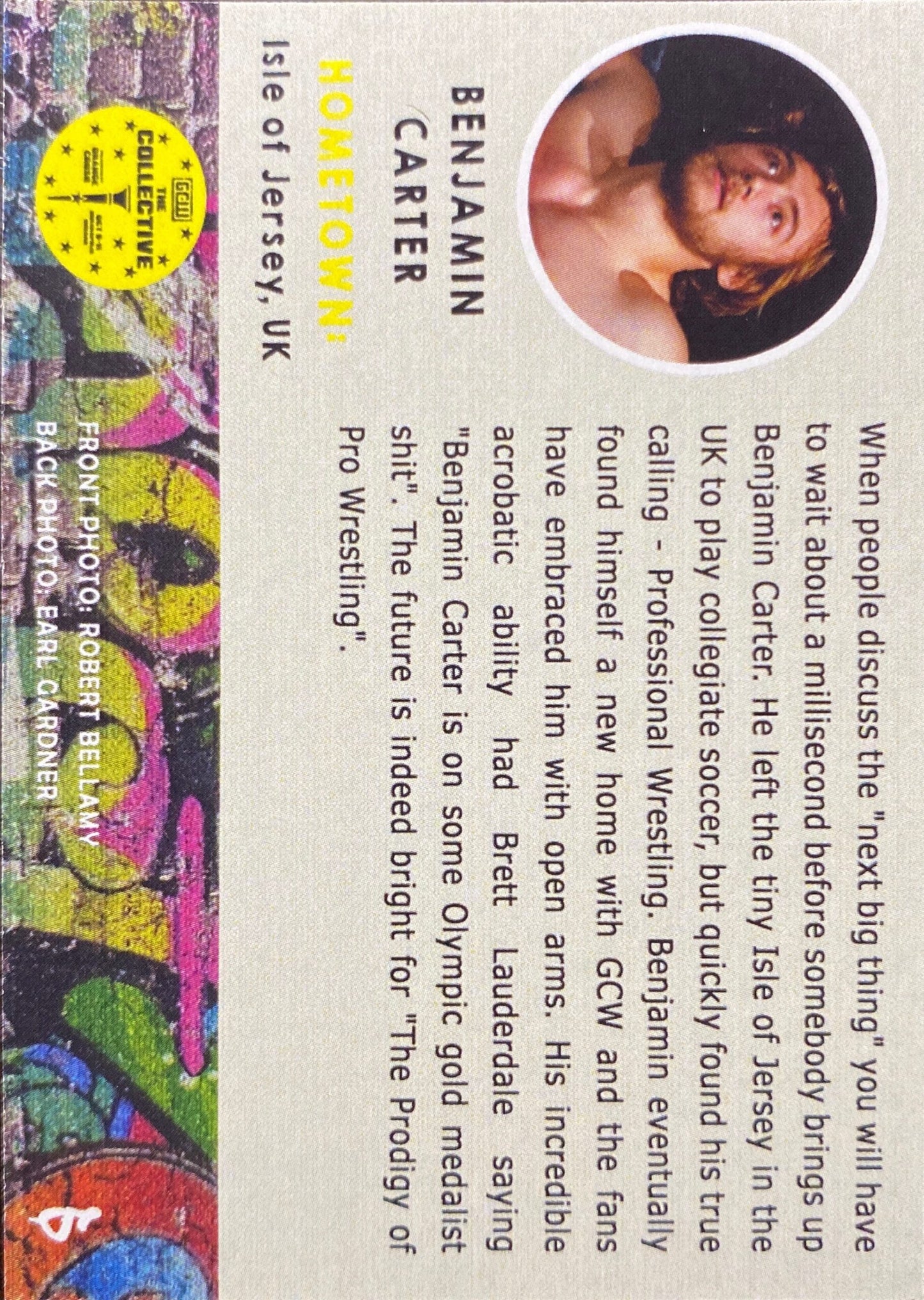 Benjamin Carter trading card PW Catalog