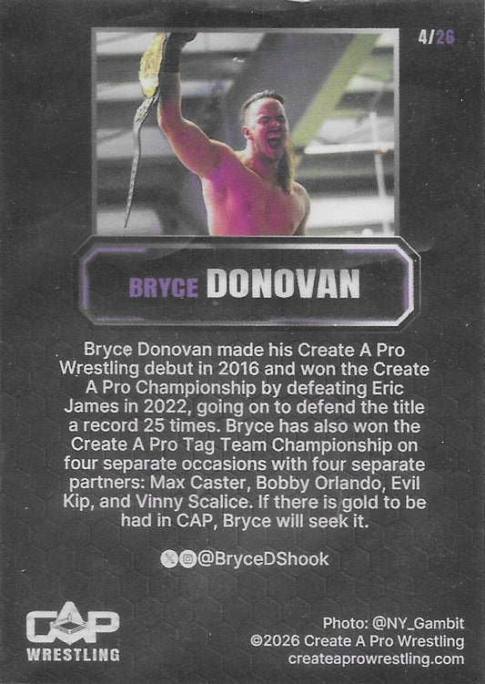 Bryce Donovan trading card PW Catalog