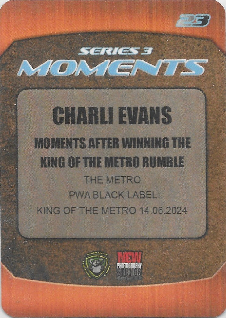 Charli Evans trading card PW Catalog