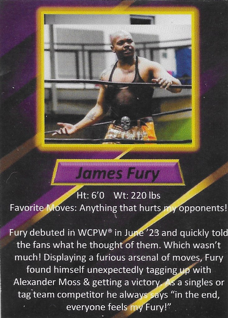 James Fury trading card PW Catalog