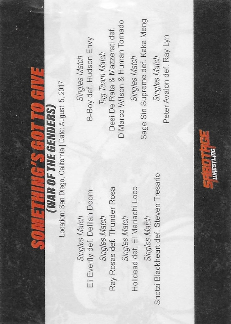 Something’s GOT to Give: War of the Genders trading card PW Catalog