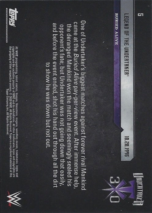 10.20.1996 – Rising From the Grave trading card PW Catalog