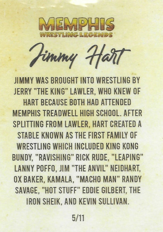 Jimmy Hart trading card PW Catalog