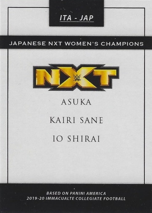 Japanese NXT Women’s Champions – Asuka / Kairi Sane / IO Shirai trading card PW Catalog