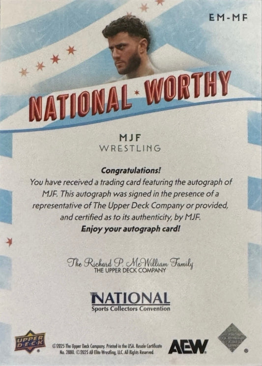 National Worthy – MJF trading card PW Catalog