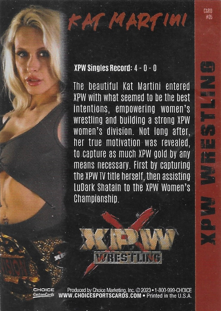 KAT Martini trading card PW Catalog
