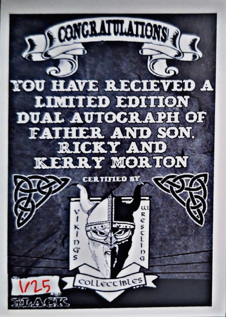 Family Crest – Ricky / Kerry Morton trading card PW Catalog