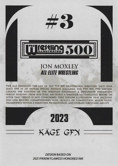 JON Moxley trading card PW Catalog