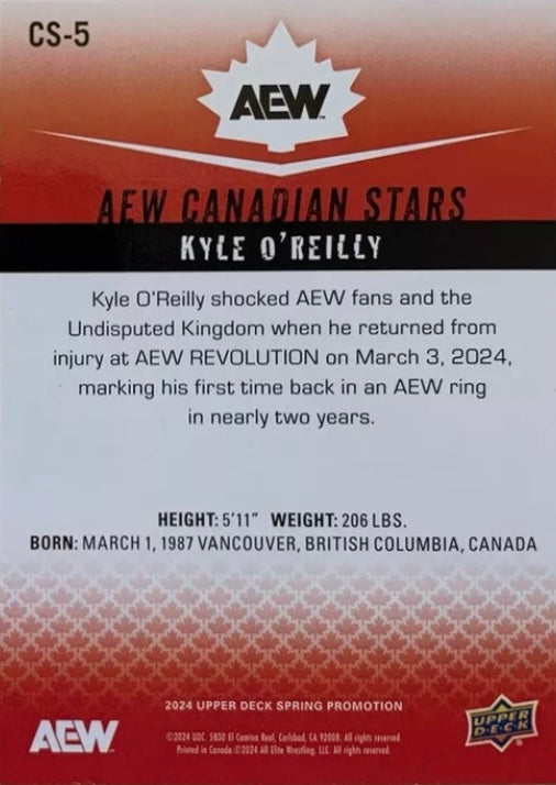 AEW Canadian Stars – Kyle O’reilly trading card PW Catalog