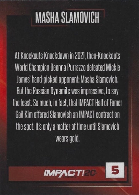 Masha Slamovich trading card PW Catalog