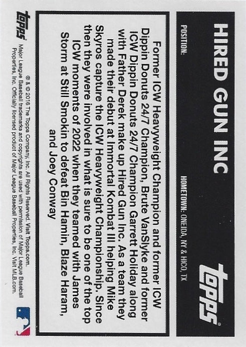 Hired GUN INC trading card PW Catalog