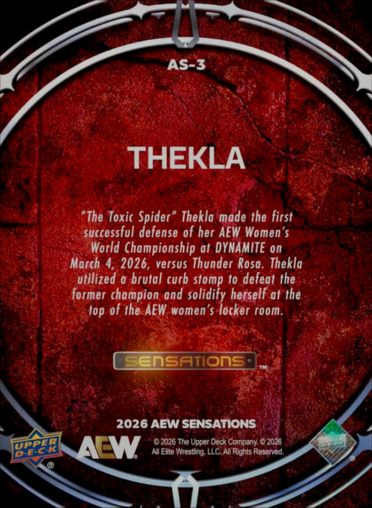 MAR. 4, 2026 – Thekla – “the Toxic Spider” Thekla Defends the AEW Women’s World Championship for the First Time Versus Thunder Rosa