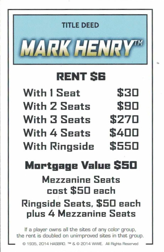 Mark Henry trading card PW Catalog