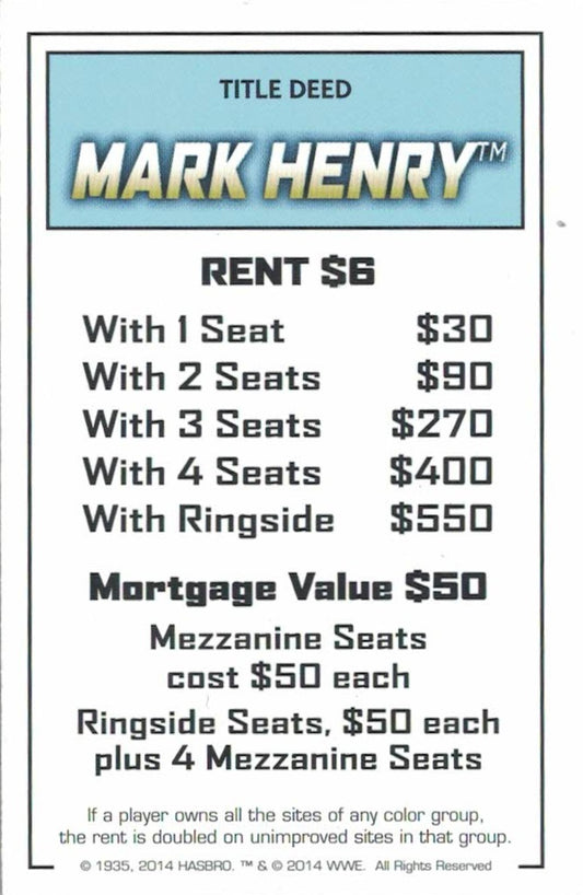 Mark Henry trading card PW Catalog