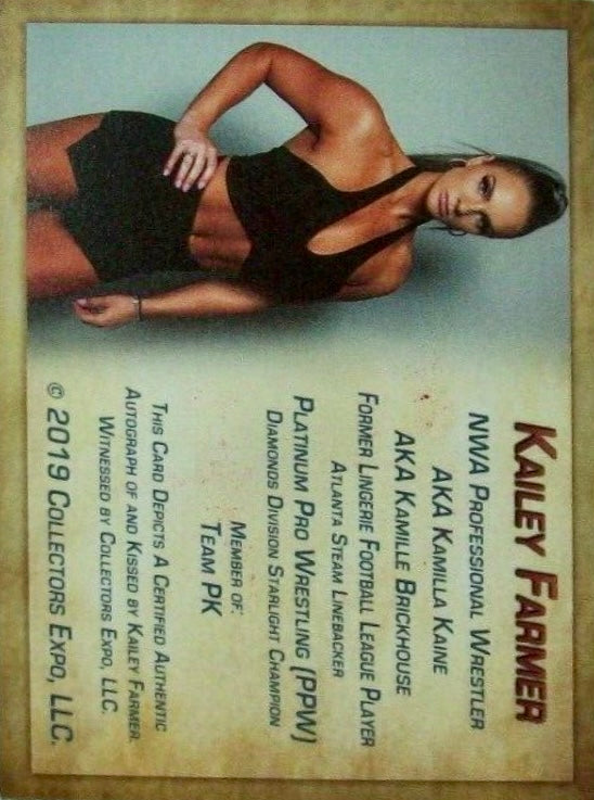 Kailey Farmer trading card PW Catalog