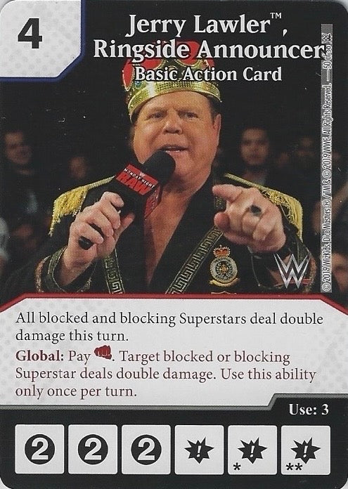 Jerry Lawler, Ringside Announcer – Basic Action Card
