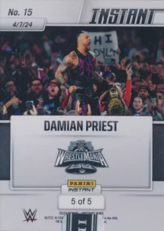 Damian Priest – Damian Priest Wins World Heavyweight Championship trading card PW Catalog