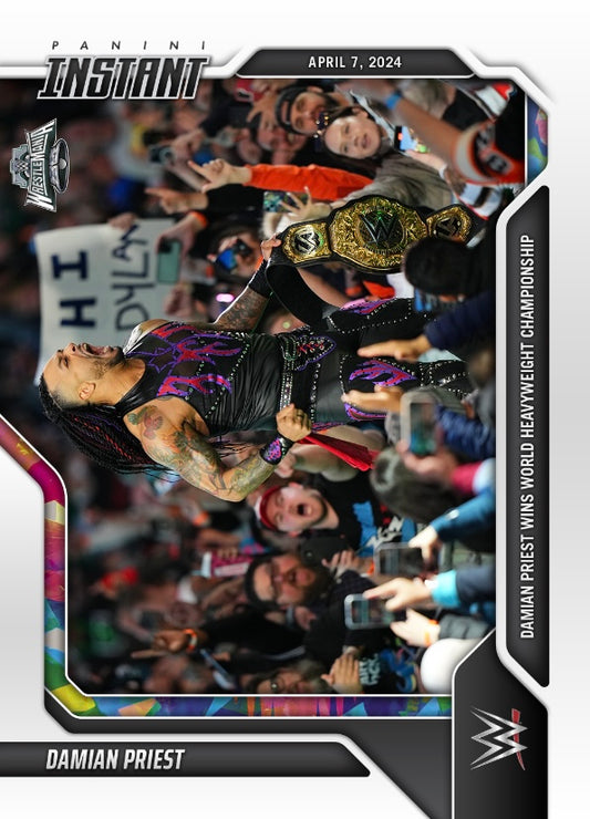 Damian Priest – Damian Priest Wins World Heavyweight Championship trading card PW Catalog