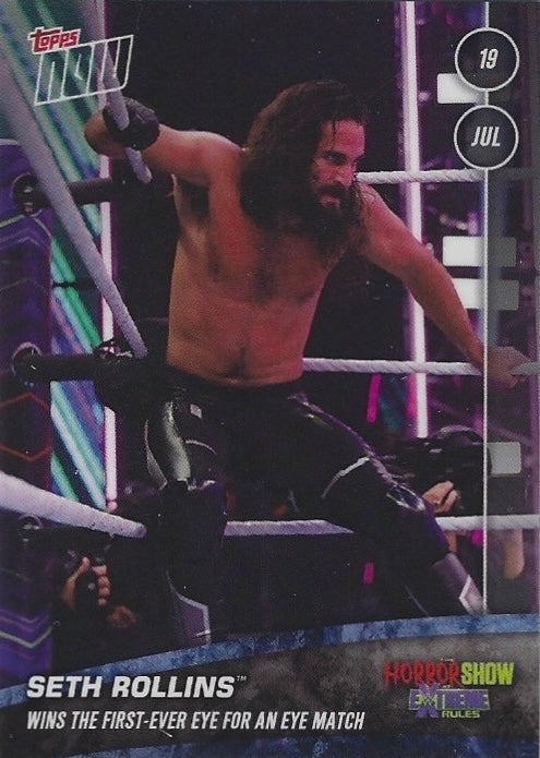 Seth Rollins Wins the First-Ever Eye for an Eye Match trading card PW Catalog