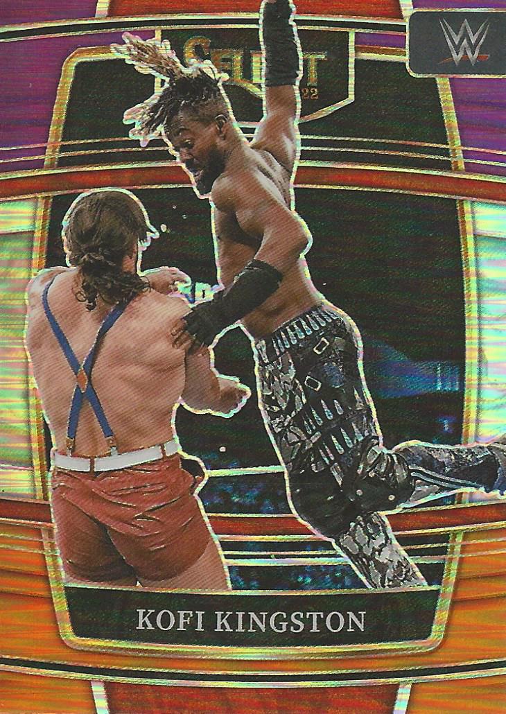 WWE Panini Select 2022 Orange/Purple/Silver Prizm Kofi Kingston #52