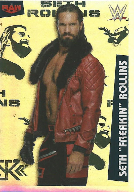 WWE Panini 2022 Sticker Collection Seth Rollins Foil #56
