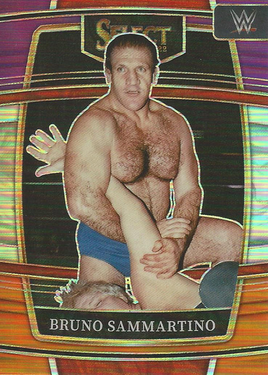 WWE Panini Select 2022 Orange/Purple/Silver Prizm Bruno Sammartino #95