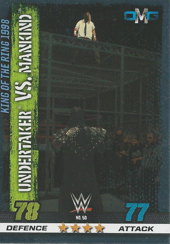 WWE Topps Slam Attax 10th Edition 2017 OMG Undertaker vs Mankind #50