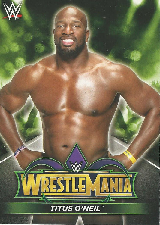 WWE Topps Road to Wrestlemania 2018 Titus O'Neil R50 trading card PW Catalog
