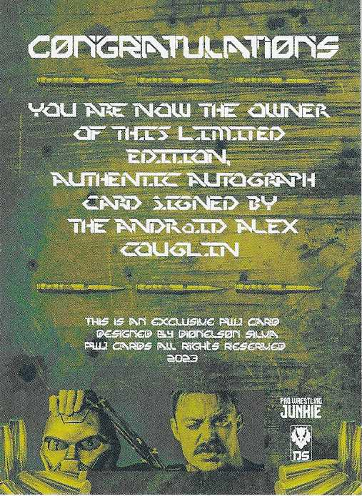 Alex Coughlin trading card PW Catalog