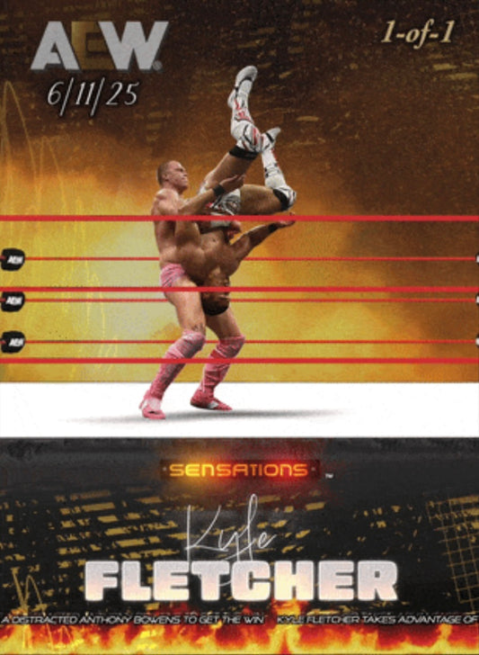 6/11/25 – Kyle Fletcher – Kyle Fletcher Takes Advantage of a Distracted Anthony Bowens to Get the Win trading card PW Catalog