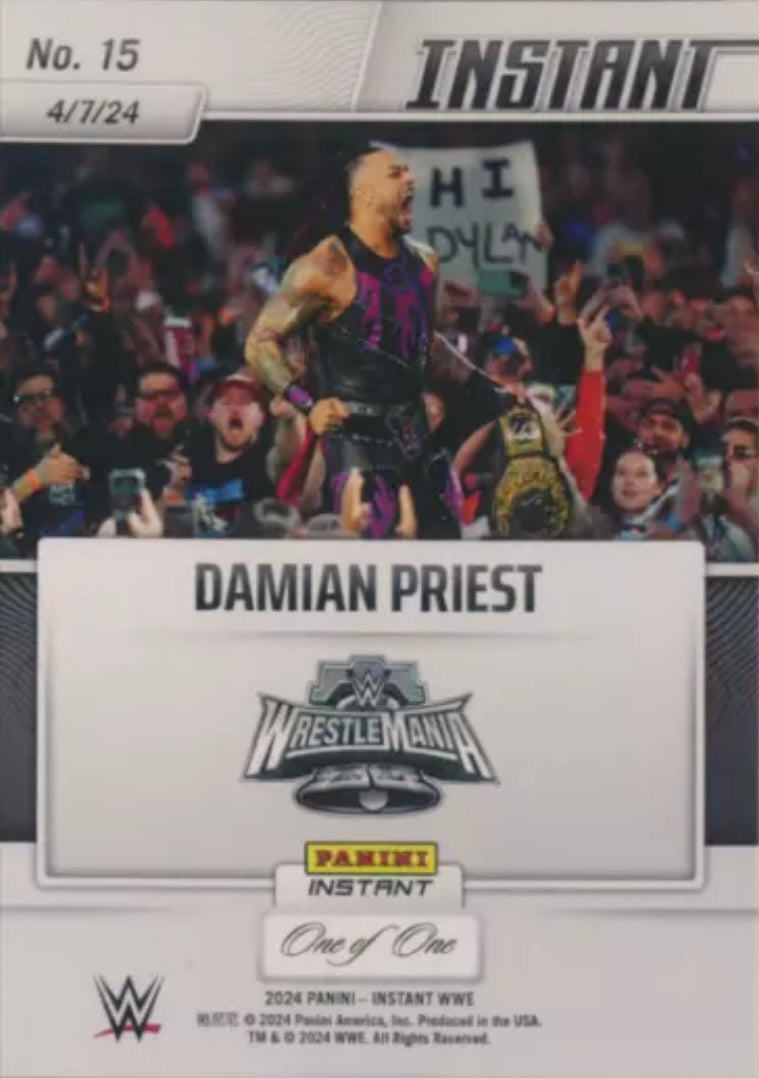 Damian Priest – Damian Priest Wins World Heavyweight Championship trading card PW Catalog