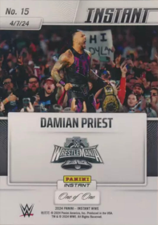 Damian Priest – Damian Priest Wins World Heavyweight Championship trading card PW Catalog