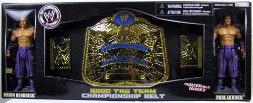 2007 WWE Jakks Pacific WWE Tag Team Championship Belt [With Brian Kendrick & Paul London] Action & Toy Figures PWcatalog