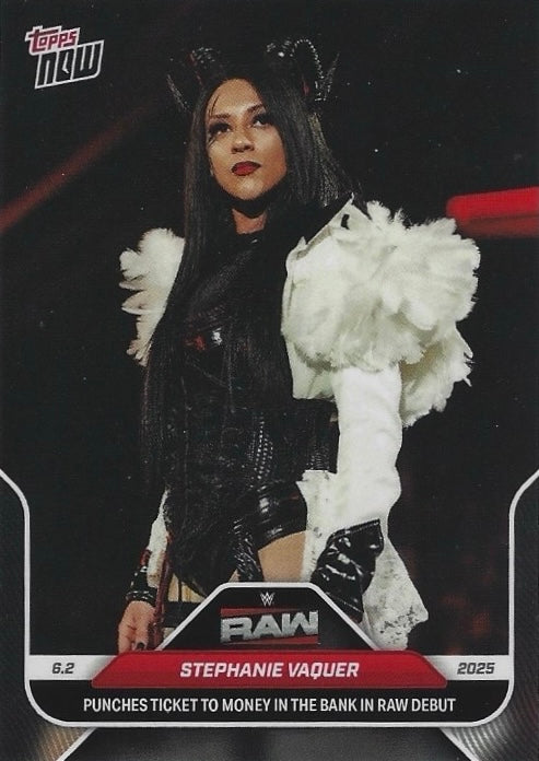 Stephanie Vaquer Punches Ticket to Money in the Bank in RAW Debut trading card PW Catalog