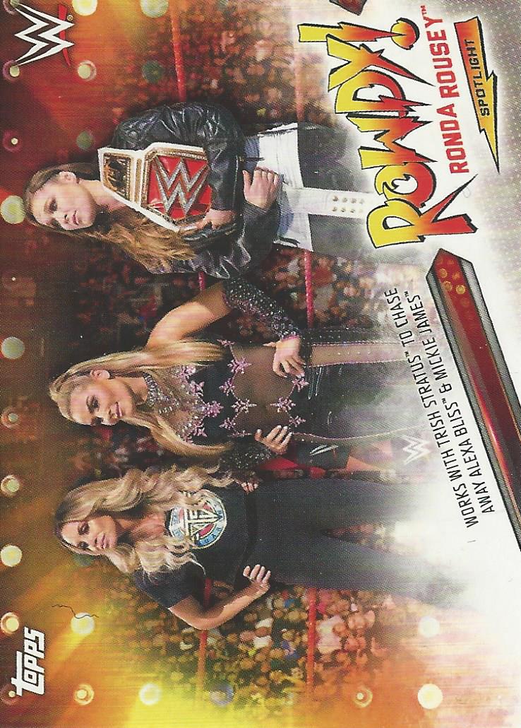 WWE Topps Summerslam 2019 Ronda Rousey Trish Natalya Tribute 21 of 40 trading card PW Catalog