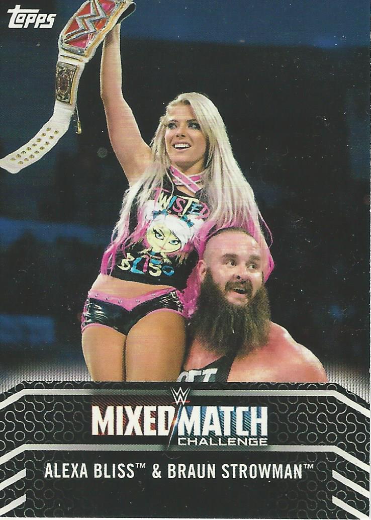 WWE Topps Women Division 2018 Alexa Bliss and Braun Strowman MM-1 trading card PW Catalog