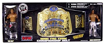 2008 WWE Jakks Pacific WWE Tag Team Championship Belt [With The Miz & John Morrison] Action & Toy Figures PWcatalog