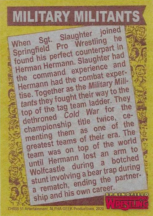 Military Militants – SGT. Slaughter / Herman Hermann