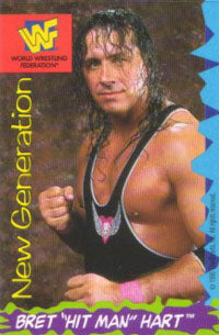 Bret Hart WWF Ice Cream Cut-out & Card 1995 Good Humor