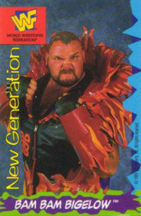 Bam Bam Bigelow WWF Ice Cream Cut-out & Card 1995 Good Humor