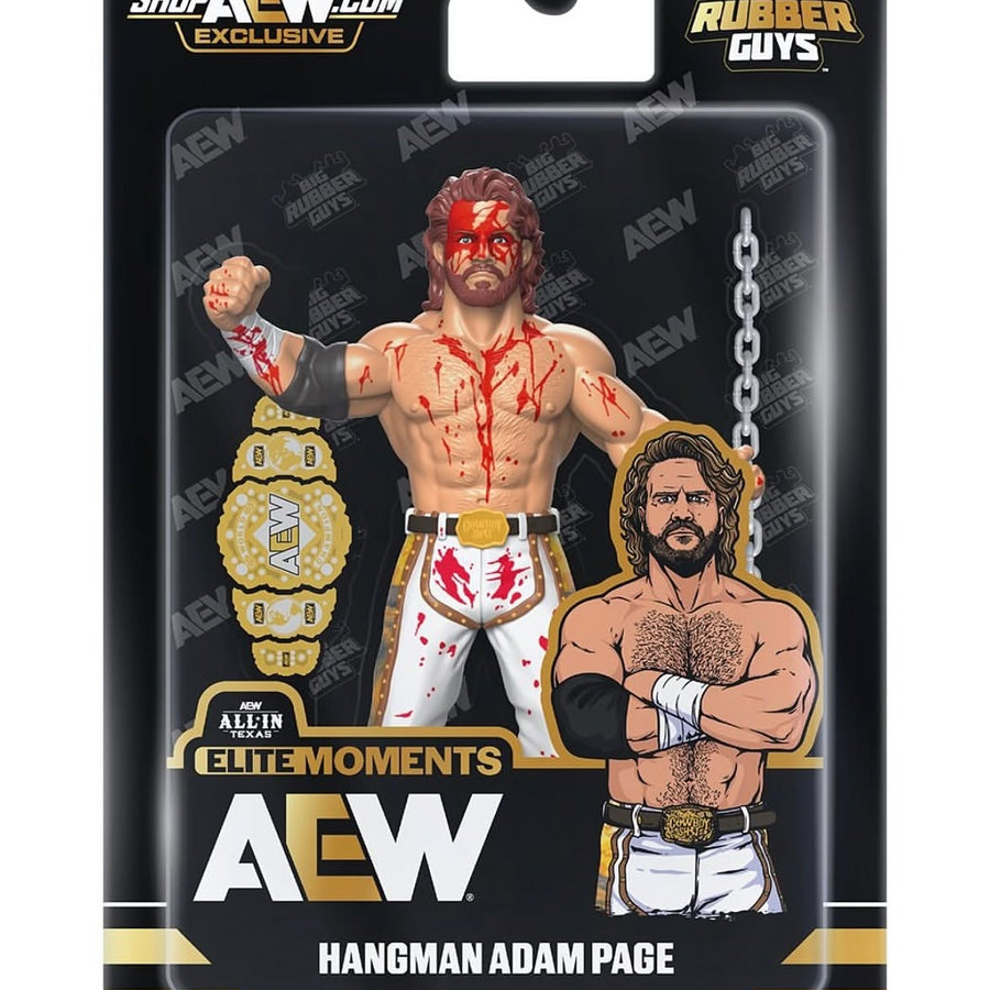 AEW Major Big Rubber Guys Hangman Adam Page Series 1 Bloody Chase