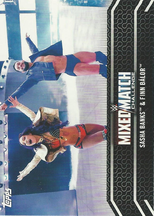 WWE Topps Women Division 2018 Sasha Banks and Finn Balor MM-2 trading card PW Catalog