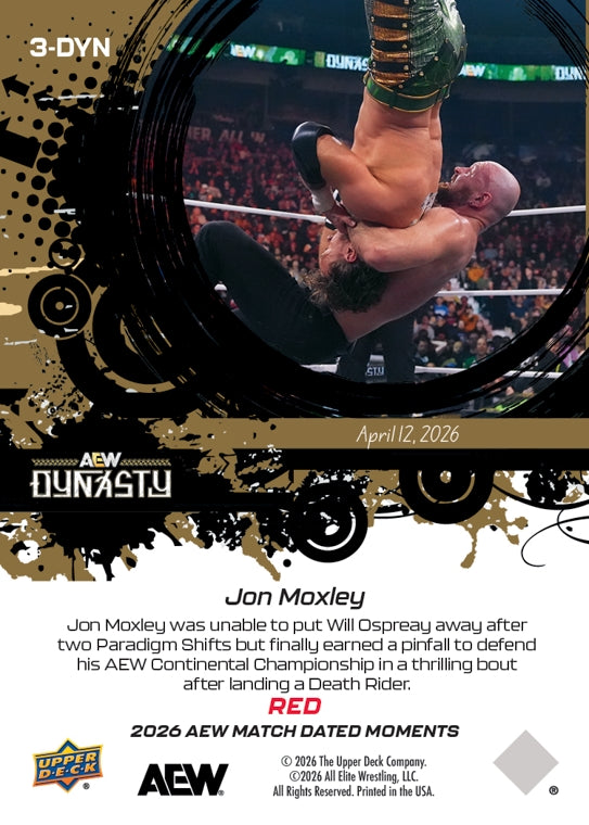 JON Moxley – JON Moxley Lands Death Rider to Finally PUT Away Will Ospreay and Secure a Pinfall Victory