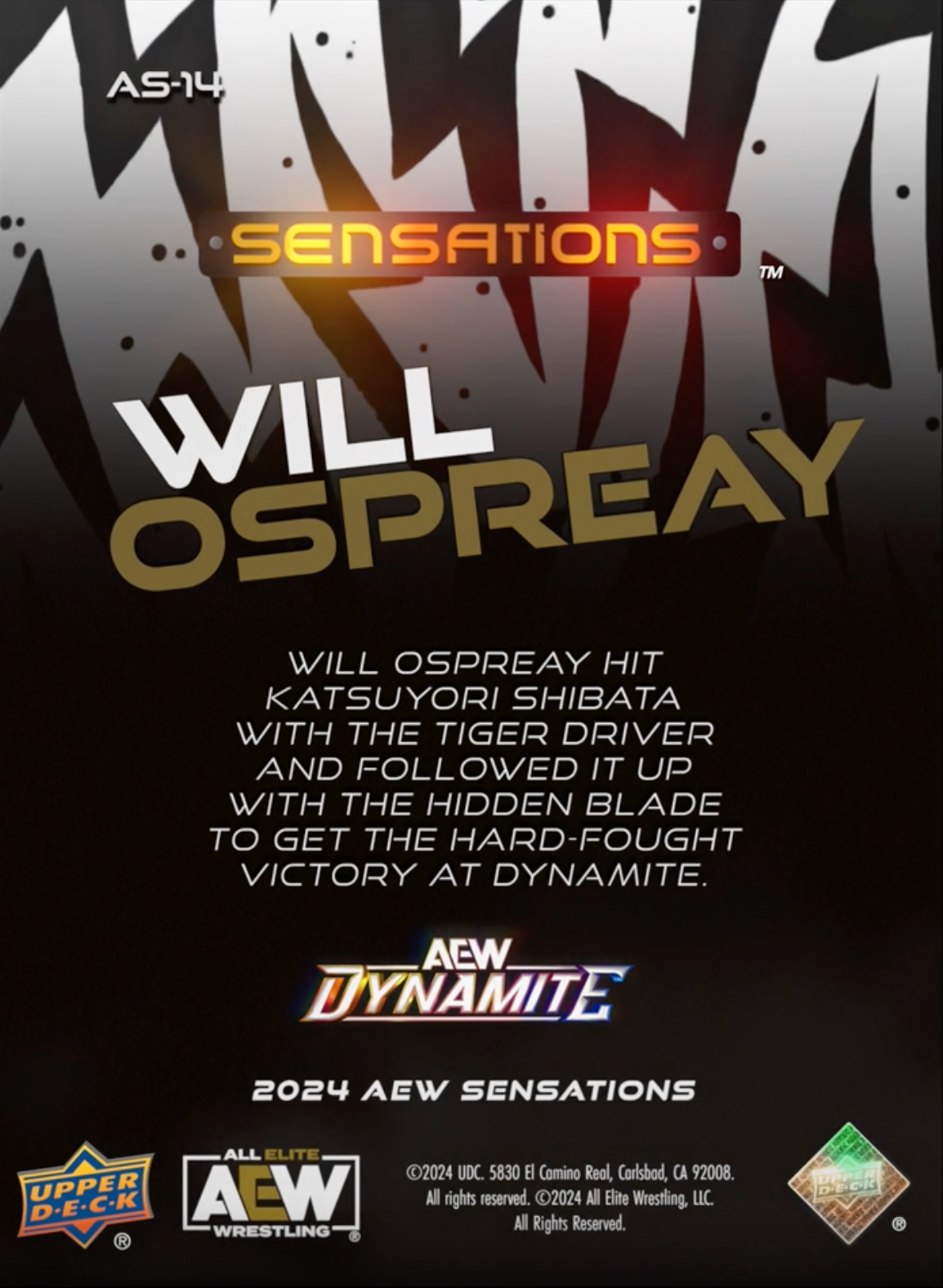 3/27/24 – Will Ospreay – Will Ospreay Earns the Win Over Katsuyori Shibata