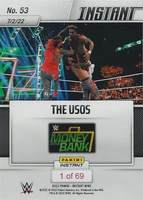 The Usos – the Usos Retain the Unified TAG Team Championship trading card PW Catalog