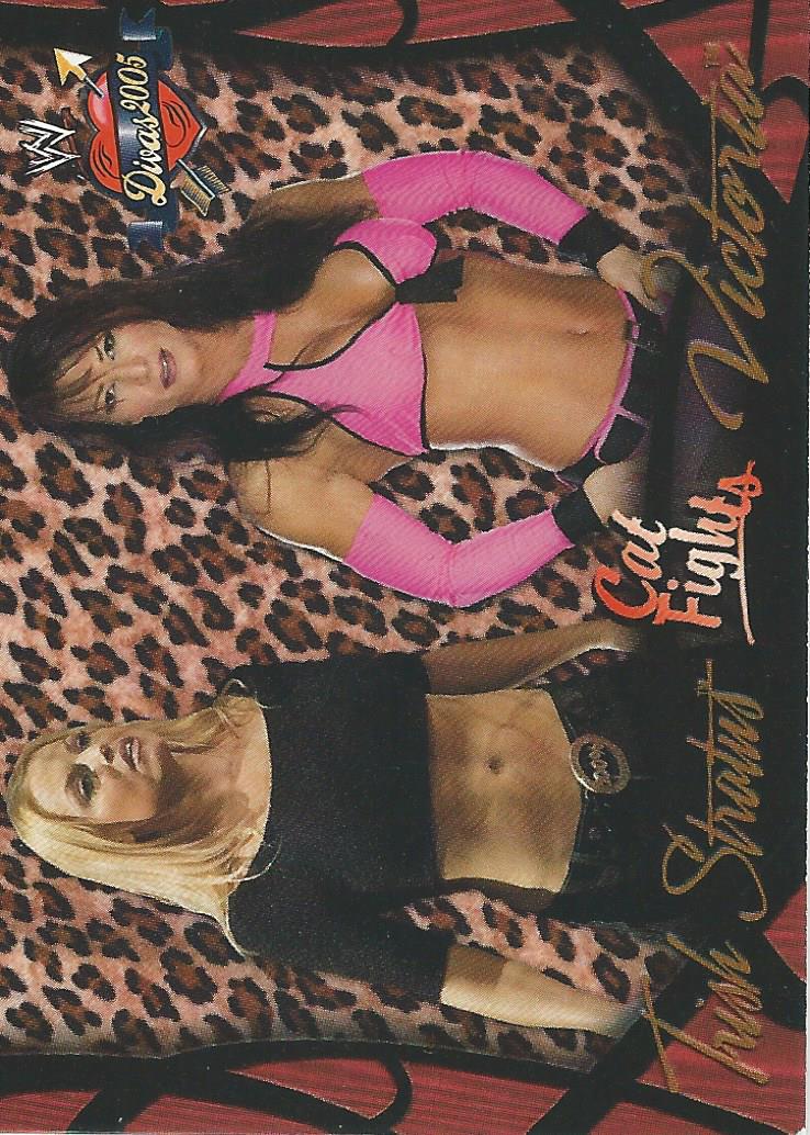 WWE Fleer Divas 2005 Trish Stratus vs Victoria #53