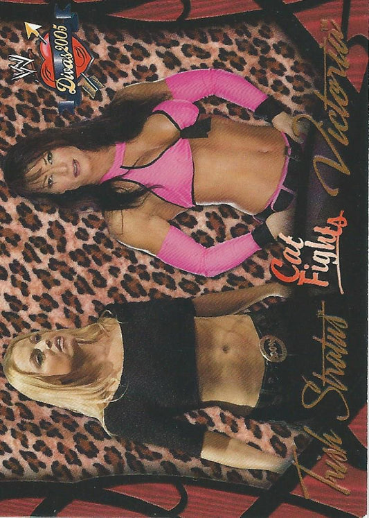 WWE Fleer Divas 2005 Trish Stratus vs Victoria #53